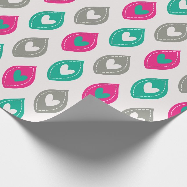 Colorful Hearts Pattern Wrapping Paper (Corner)