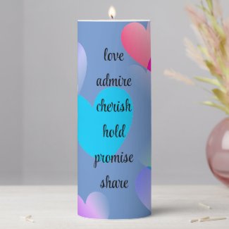 Colorful Hearts, Personalized Cornflower Blue