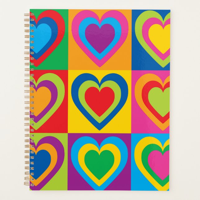 Colorful Hearts Pretty Planner (Front)