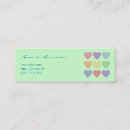 Colorful Hearts Profile Card Business Card
