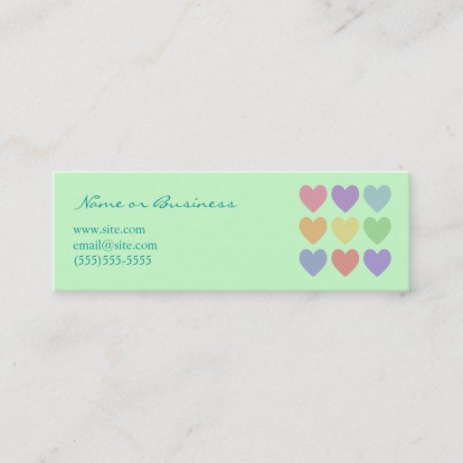 Customizable Colorful Hearts Profile Card Business Card