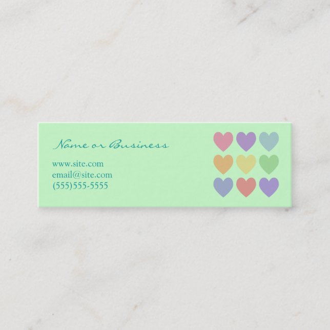 Colorful Hearts Profile Card (Front)