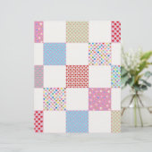 Colorful hearts quilt pattern (Standing Front)