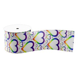 Colorful Hearts Ribbon