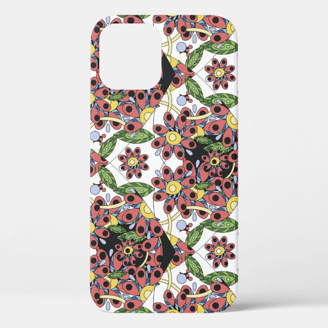 Colorful Hearts, Seamless Romantic Pattern. Case-Mate iPhone Case (Back)