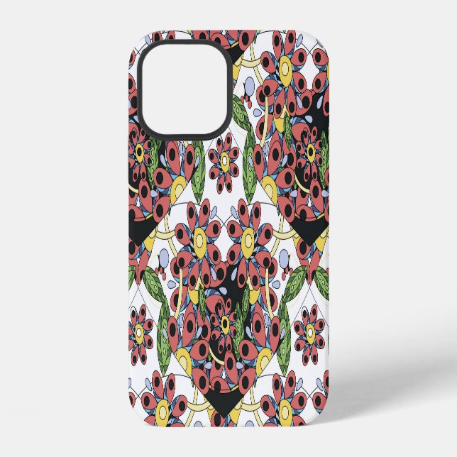 Colorful Hearts, Seamless Romantic Pattern. Iphone Case (Back)