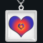 COLORFUL HEARTS SILVER PLATED NECKLACE<br><div class="desc">Colorful and vibrant hearts</div>