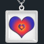 COLORFUL HEARTS SILVER PLATED NECKLACE<br><div class="desc">Colorful and vibrant hearts</div>