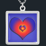COLORFUL HEARTS SILVER PLATED NECKLACE<br><div class="desc">Colorful and vibrant hearts</div>