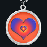 COLORFUL HEARTS SILVER PLATED NECKLACE<br><div class="desc">Colorful and vibrant hearts</div>