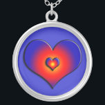 COLORFUL HEARTS SILVER PLATED NECKLACE<br><div class="desc">Colorful and vibrant hearts</div>