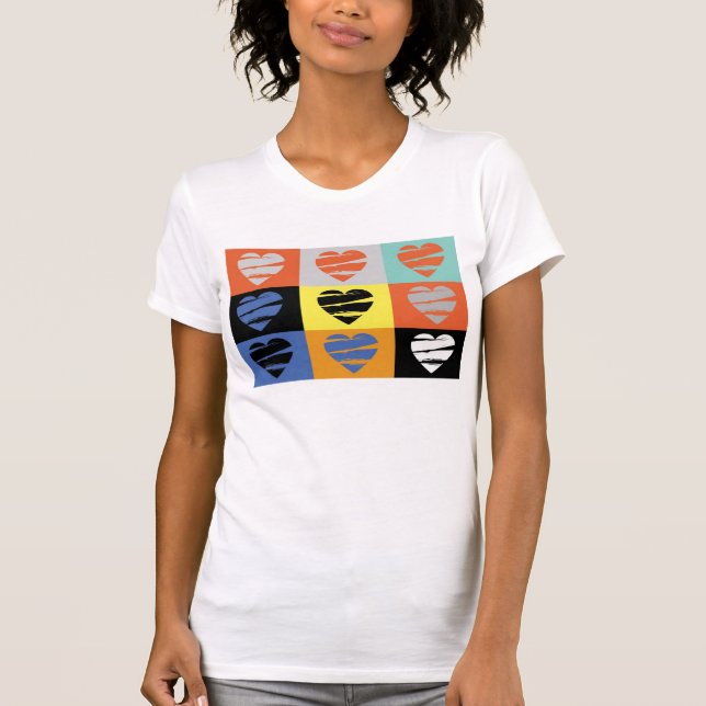 Colorful Hearts T-shirt (Front)