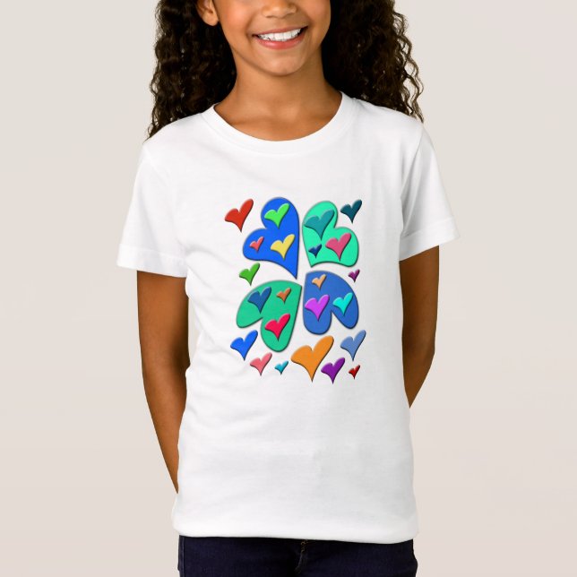 Colorful Hearts T-Shirt (Front)