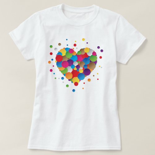 Colorful Hearts T_Shirt