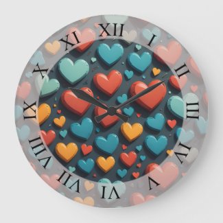Colorful hearts, Valentine art