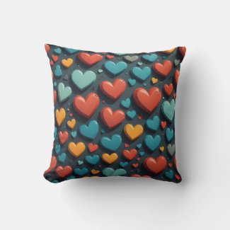 Colorful hearts, Valentine art