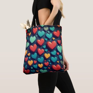 Colorful hearts, Valentine art