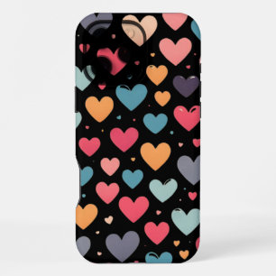 Colorful hearts valentine's day  iPhone 16 pro max case