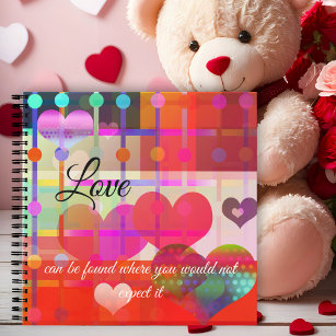 Colorful Hearts Valentine's Day Notebook