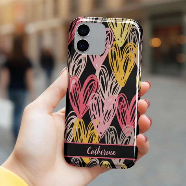 COLORFUL HEARTS VALENTINE'S DAY PATTERN IPHONE CASE (Creator Uploaded)