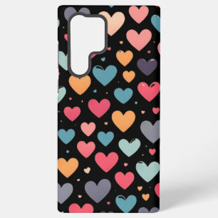 Colorful hearts valentine's day samsung galaxy s22 ultra case
