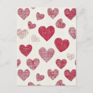 Colorful Hearts  Valentine's Greeting Postcard