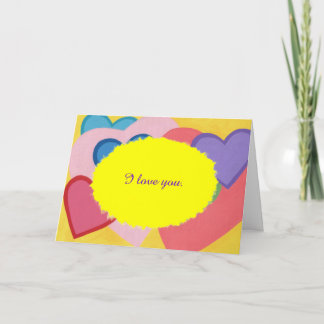 Colorful Hearts Will you marry me Card