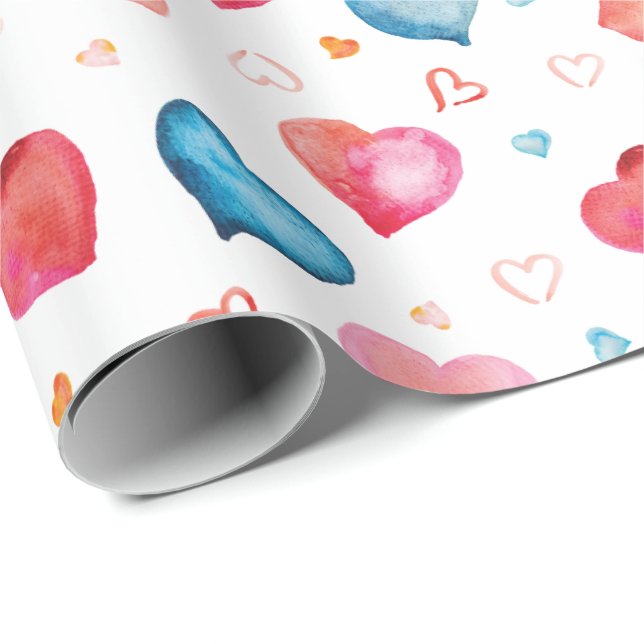Colorful Hearts Wrapping Paper (Roll Corner)