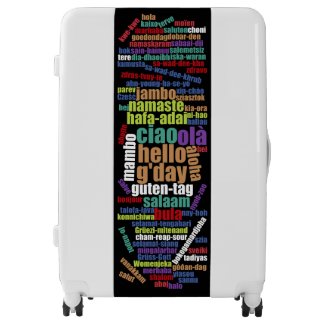 Colorful Hello in Many Languages Word Cloud