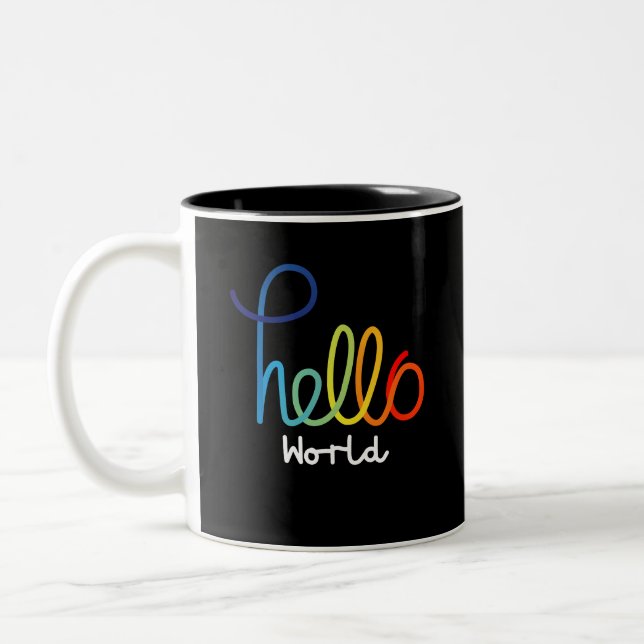 Colorful Hello Mug (Left)