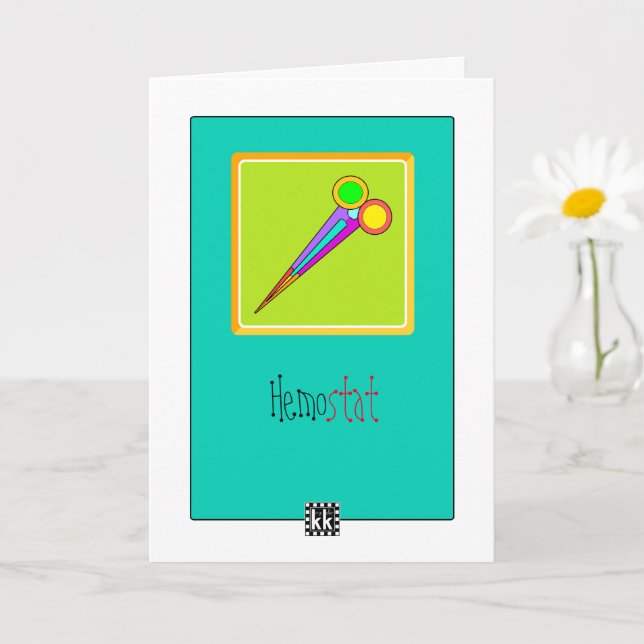 Colorful Hemostat Get Well Card (Small Plant)