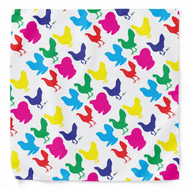 Colorful Hens Bandana (Front)