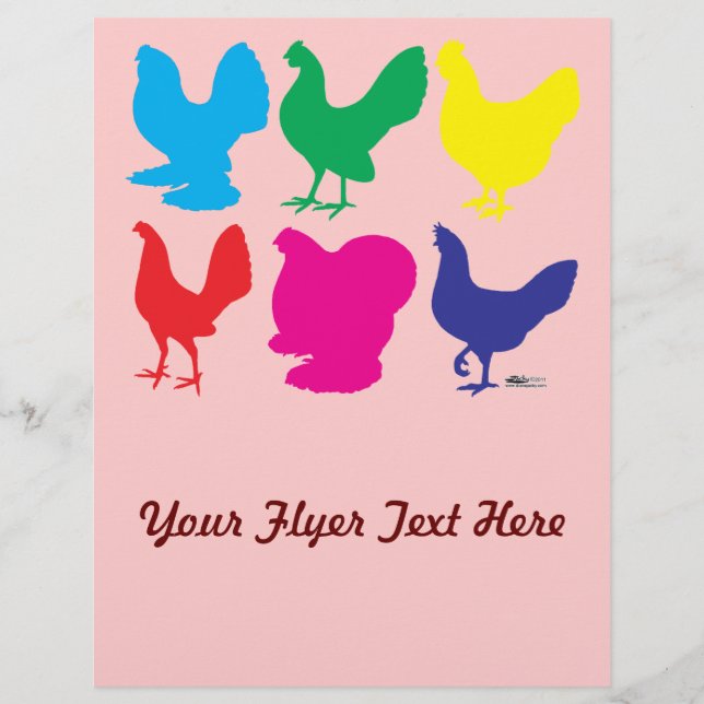 Colorful Hens Flyer (Front)
