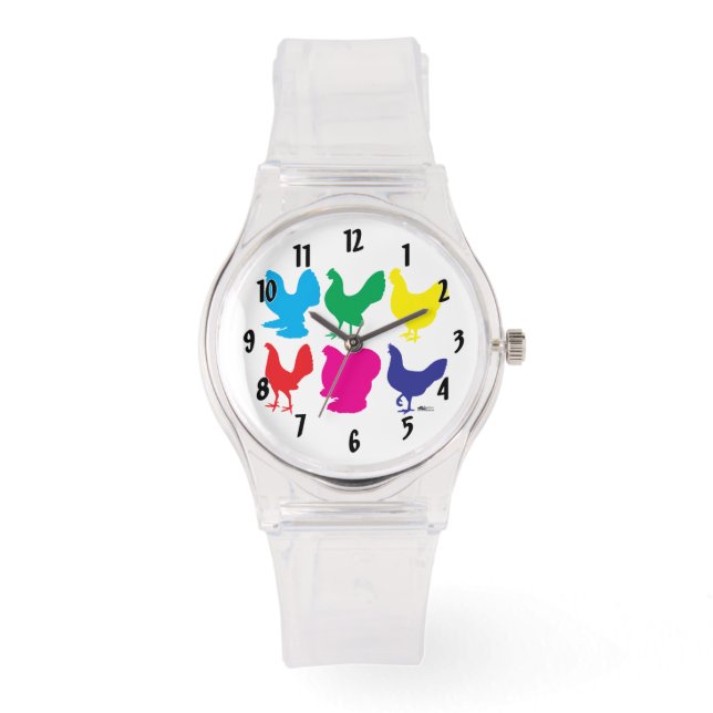 Colorful Hens Watch (Front)