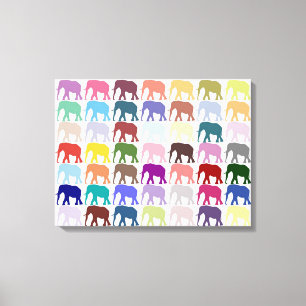 Colorful Herd Canvas Print