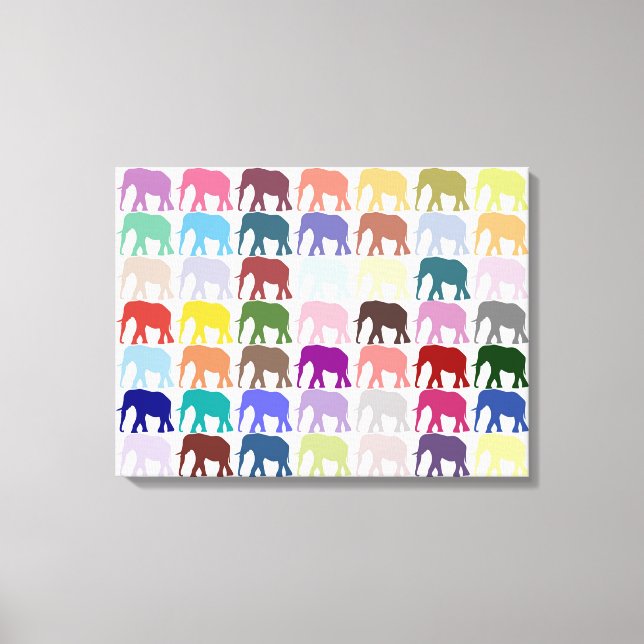 Colorful Herd Canvas Print (Front)