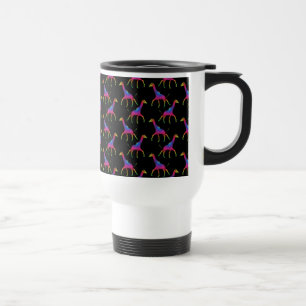 Colorful Herd Of Fancy Giraffes Travel Mug