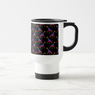 Colorful Herd Of Fancy Giraffes Travel Mug