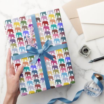 Colorful Herd Wrapping Paper by PawsitiveDesigns at Zazzle