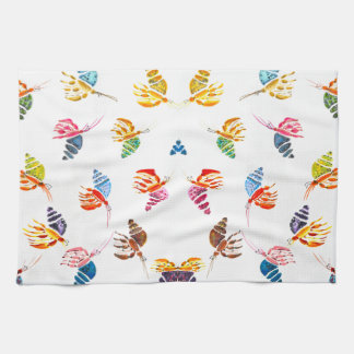 Colorful Hermit Crabs Beach House Kitchen Towel