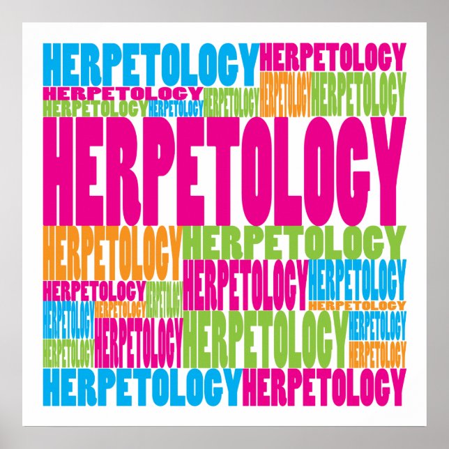 Colorful Herpetology Poster (Front)