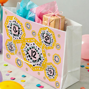 Colorful Hexagon Hand Drawn Gift Bag