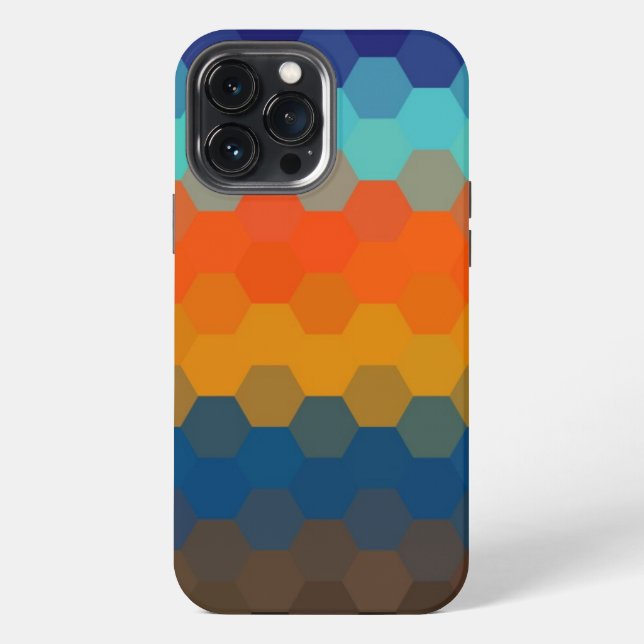 Colorful Hexagon Seamless Pattern Iphone Case (Back)