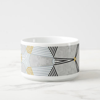 Colorful hexagon square: geometric kaleidoscope. bowl