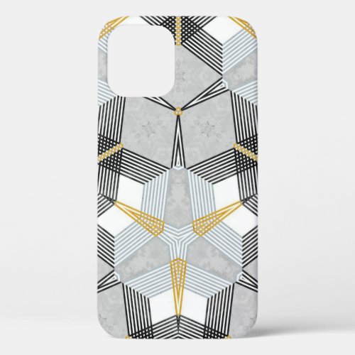 Colorful hexagon square geometric kaleidoscope iPhone 12 case