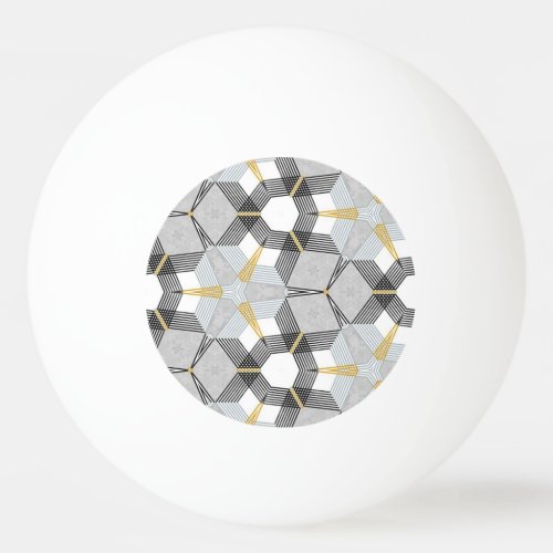 Colorful hexagon square geometric kaleidoscope ping pong ball