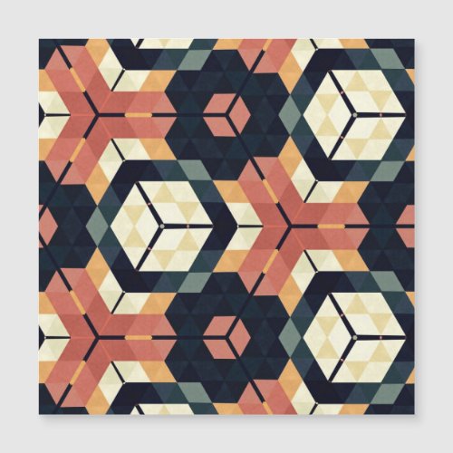 Colorful Hexagon Square Geometric Pattern