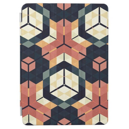 Colorful Hexagon Square Geometric Pattern iPad Air Cover