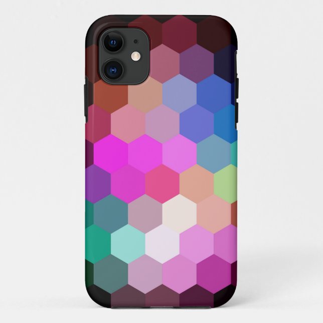 Colorful hexagonal seamless graphic Case-Mate iPhone case (Back)