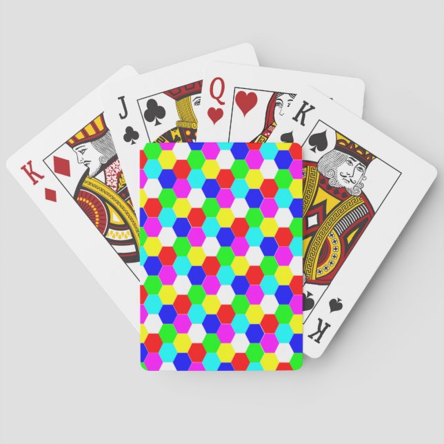 COLORFUL HEXAGONS POKER CARDS (Back)